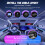 LED Devil Eyes Light for Cars Trucks, 2PCS App Controlled Car Window LED Display with Remote Control, Custom Text Animation Windshield Decor Light 8