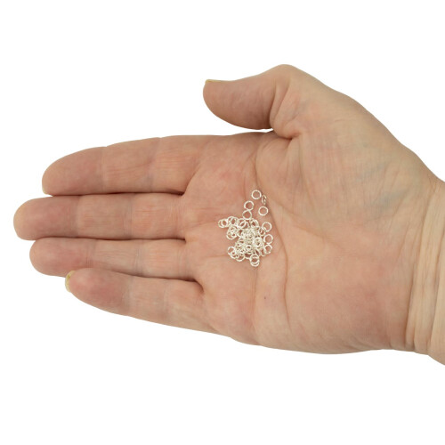 (4.0mm, 10) Sterling SIlver Open Jump Rings 3mm-6mm Diameter 2