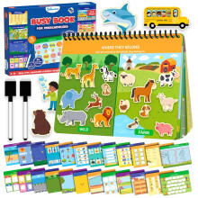 Skillmatics Busy Book for Preschoolers – Preschool Learning Activities, Mess-Free & Pre-Assembled, 150+ Reusable Stickers, Educational Homeschool &