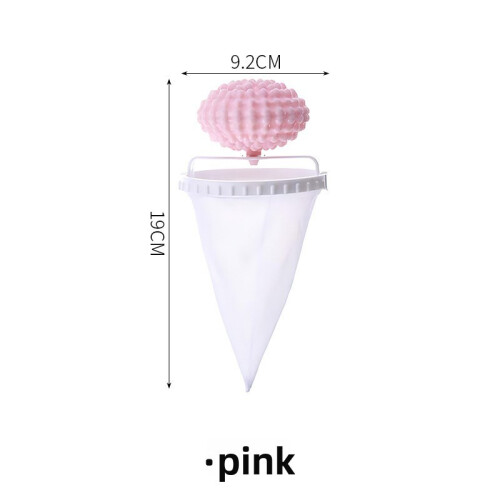 (Pink)Floating Washing Machine Filter Screen Reusable Material Laundry Efficiency Tool