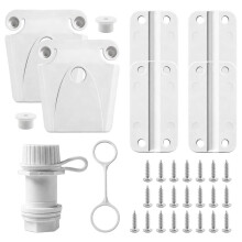 Cooler Hinge and Replacement Kit for Igloo 4 Hinges 2 Latches, UV-Resistant Cooler Repair Set