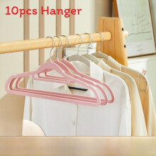 (Pink 42cm)Kinder und Erwachsene Samt Kleiderbügel Paket mit Schulterschutz und Nass Trocken Funktion für Schrank