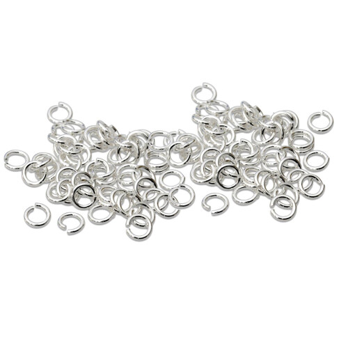 (5.0mm, 100) Sterling SIlver Open Jump Rings 3mm-6mm Diameter