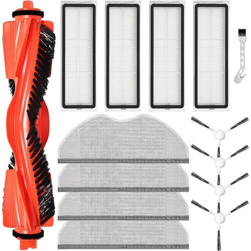 Accessory Replacement for  S40C E101 Vacuum Cleaner Replacement Part, Main Brush,Wipes,Side Brushes,Filters