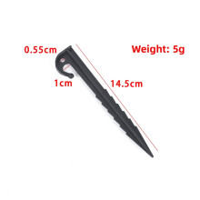 (Black) Camping Plastic Tent Pegs Heavy Duty Nails Stakes Tent Hard Ground Durable Pegs Fixing Camping For