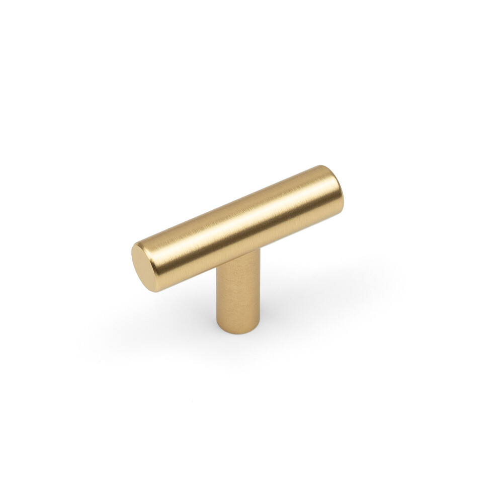 (48Mm Pull) Gold Brass T Bar Cabinet Handles 5060796708691