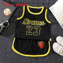 (Black, 100cm) Boys Girls Toddler Sportswear Summer Set With Soft Material Sleeveless And Design