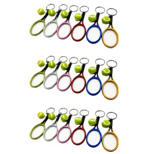 18Pcs Tennis Racket Keychain Pendant Bag Accessories for Bag Sport Advertisement Fans Souvenirs Key Ring