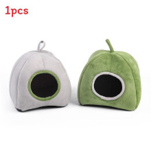 (Gray Yurt)Hamster Cotton Nest With Mongolian Tent And Tree Stump Style For Rest Indoor
