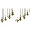 8Pcs Ceiling Fan Pull Chain Set,Bulb and Fan Pattern Pull Chain Extension Fan Pull Chain Pendant 12 Inch(Antique Bronze) 1