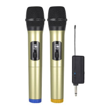 1 to 2 Wireless Microphone with Rechargeable Receiver Dynamic Handheld Microphone for Party Church Show Meeting