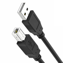 Cable de Impresora USB 2.0 Tipo una A B Enchufe Todo de Cobre Puerto Cable de Datos de Impresora para Impresoras USB EscáNeres 2M