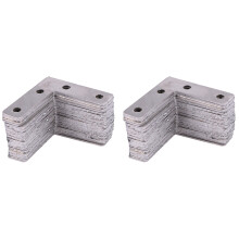 50mmx50mmx1mm L Shaped Flat Fixing Mending Repair Plates Brackets 60Pcs
