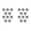 20 Pcs M18x1.5 O2 Oxygen Sensor Weld  Bung Plug Stepped Nut Cap Kit for Lambda Sensor Oxygen Sensor 1