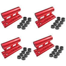 4X Fiets Auto Dak Mount Rack Holder Transport Mount Rack Quick Release Steekas Fietsendrager Beugel Houder Rood