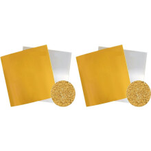 Embossing Foil Sheets, Gold & Silver 40 Pack 6x6in Aluminum Metal for Crafts, Tooling, Engraving, Card Making & Decor