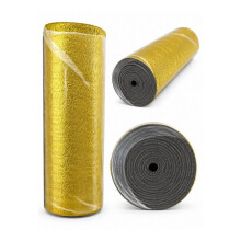 (Covers 15m²(1 x Roll)) 5mm Gold Foil Laminate Underlay Damp Proof Moisture Barrier