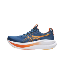 (Blue and orange, EU46) GEL-NIMBUS 28 Unisex Cushioned Running Shoes, Breathable Training Shoes