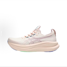 (Beige/Pink, EU37) GEL-NIMBUS 28 Unisex Cushioned Running Shoes, Breathable Training Shoes