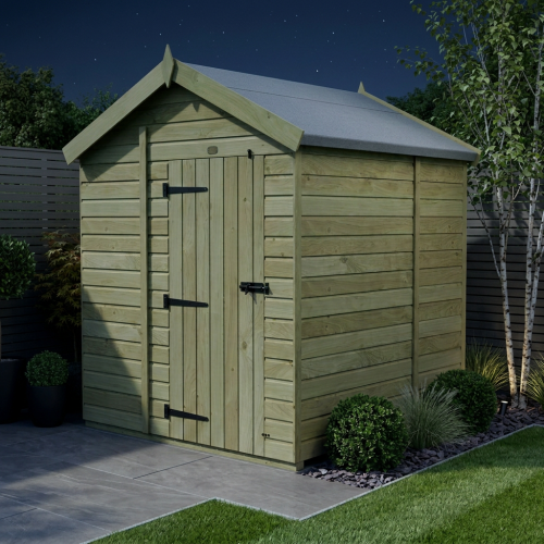 7 x 6 Apex Shed Tanalised (Single Door, No Windows) 2