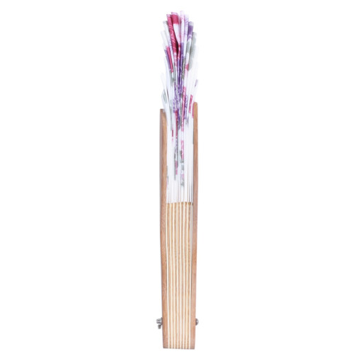 2X Bamboo Flower Printed Japanese Style Foldable Hand Held Fan Gift Decor 1