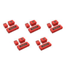 15Pcs Plastic Rc Car Storage Box Decoration Tool for Trx4 Axial Scx10 90046 D90 1/10 Rc Crawler Accessories Red