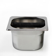 2X Coffee Knock Box Stainless Steel Wood Coffee Grounds Container Box Barista Coffee Residue Bucket Grind Waste Bin