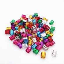 (Mixed Color) Colorful Dreadlock Rings for Girls Hair Accessories