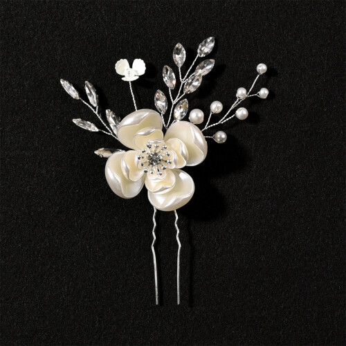 (Silver) Pearl Flower Hairpin Ancient Style
