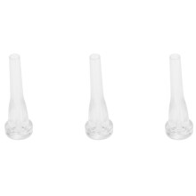 3X ABS Trumpet Mouthpiece Meg 3C Size for  Beginner Musical Trumpet Accessories Parts or Finger Exerciser,White