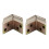 Metal Shelf Support 90 Degree Right Angle Bracket 24pcs Brass Tone 1