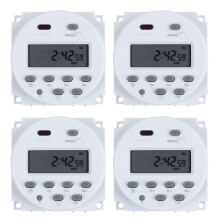 4X 12V Digital LCD Power Programmable Timer Relay 16A Amps