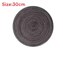 (Grey)Rattan Woven Coasters With Heat Resistant Cotton Placemats For Kitchen Lounge