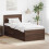 VidaXL vidaXL Bed Frame with Headboard Brown Oak 75 x 190 cm Engineered Wood 1