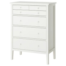 IKEA GULLABERG 6-Drawer White Chest 89x48x122cm