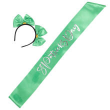 1Set Duurzame St. Patrick Feest Haarhoop En Schouderriem Decor