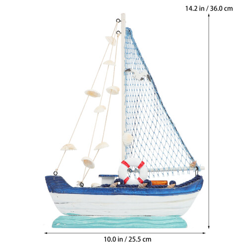 1St Scheepsdecoratie Blauwe Scheepsmodel Voor Strand En Huis 1