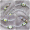1St Stijlvolle Witte Eyeglasses Ketting Met 3