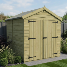 8 x 6 Apex Shed Tanalised (Double Door, No Windows)