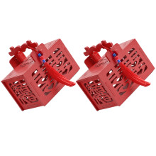 2St Zoendoosjes Rood Chinese Bruiloft Cadeau Doos Met Handvat