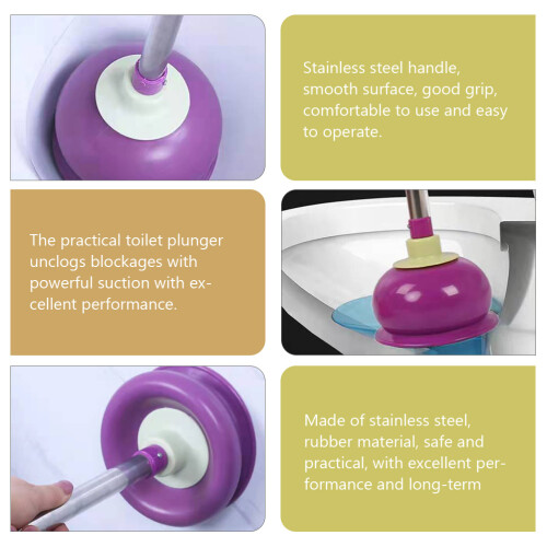 1Efficiënte Toilet Plunger Met Zuigkracht En Rvs 2