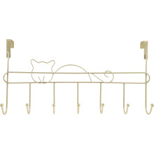 1St Ijzeren Haak Kattenvorm Vintage Gouden Decoratieve Kapstok