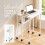 Levede Folding Computer Desk Extandable Table with Storage Shelf Wheeled Compact 10
