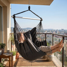 Mountview Hammock Chair Hanging Rope Swing Seat Indoor Outdoor with Cushions