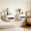 Levede Bedside Table Floating Set of 2 Wall Mounted Drawer Open Shelf White 1