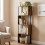 Levede 5-Tier Bookshelf S-Shaped Geometric Tall Bookcase Storage Unit Walnut 1