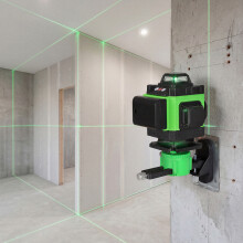 Traderight 16 Line Laser Level 4D Green Cross Line Self Leveling Rotary Measure