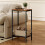 Levede Industrial Side Table Wood 2-Tier Storage 1