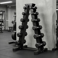 Centra Hex Dumbbells Stand 5-40kg Set Weight Storage Holder Rack Steel 6 Tier