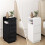 (Black) Levede Bedside Table with Drawer Storage 1